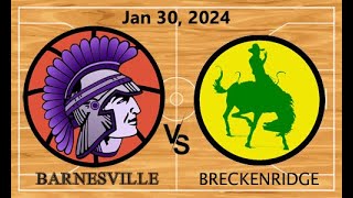 Barnesville Varsity Boys vs Breckenridge [upl. by Aitnwahs]