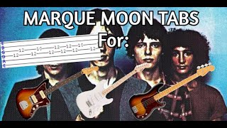 Television  Marque Moon  2 Guitar and Bass TabsTutorial [upl. by Cortney]