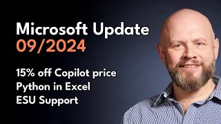 15 Discount on Copilot for M365 Python in Excel ESU Support Terms  Sep 2024 [upl. by Kremer]