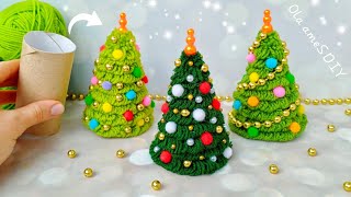 ❤️️🎄 Superb Christmas Tree Making Idea with Yarn  Easy Way to Make It  DIY Amazing Christmas Decor [upl. by Ardnossac]