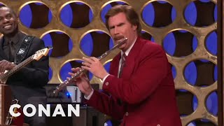 Ron Burgundys quotAnchormanquot Announcement  CONAN on TBS [upl. by Areta]