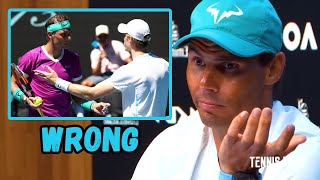 Rafael Nadal quotShapovalov was WRONGquot  2022 HD [upl. by Sirois]