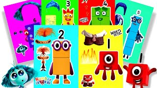 Paper Diy NumberBlocks  Inside Out Numberblocks band DIY sticker book [upl. by Ule835]