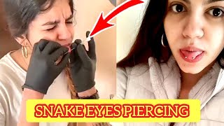 SNAKE EYES PIERCING AT HOME TUTORIAL [upl. by Leziar]