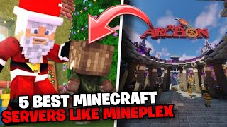 5 BEST MINECRAFT SERVERS LIKE MINEPLEX TO JOIN AFTER ITS CLOSURE 1080P HD [upl. by Asle]