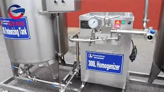 300L Milk Pasteurizer Homogenizer Cooler [upl. by Naelcm]