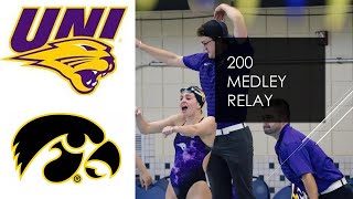 200 Medley Relay  2024 Iowa vs UNI [upl. by Selegna371]