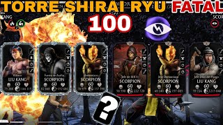 TORRE SHIRAI RYU FATAL  BATALLA 100  PERSONAJE DE DIAMANTE GRATIS  MORTAL KOMBAT MOBILE [upl. by Ennaoj463]