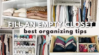 ORGANIZING A CLOSET FROM SCRATCH  Tips for filling an empty closet and making it more functional [upl. by Grantham46]