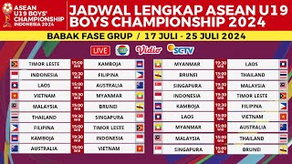 Jadwal Lengkap Piala AFF U19 2024 Terbaru  Jadwal Piala AFF U 19 2024  Fase Grup Piala AFF U19 [upl. by Niwle974]