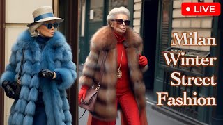 Winter Milan Street Style Italian Street Fashion inspiration guide of December 2023 [upl. by Yrram484]