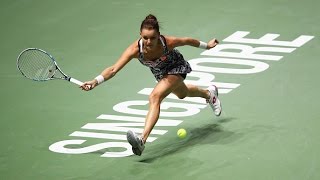 Agnieszka Radwanska vs Garbiñe Muguruza  2016 WTA Finals Singapore Highlights [upl. by Acacia]