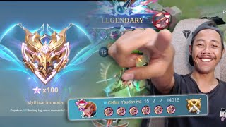 AKHIRNYA MEMBAWA MIKASA MASUK KEDALAM IMMORTAL❗️ Mobile Legends [upl. by Claiborn]