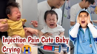 Injection Pain Cute Baby Crying Baby Health Care Vaccination [upl. by Andrien]