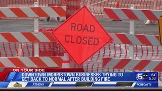 Morristown businesses impacted by road closures after ParksBelk fire [upl. by Aniret355]