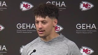 Quarterback Patrick Mahomes talks after Chiefs victory over the Raiders in Week 12 [upl. by Enywad]