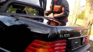 How to manually raise the soft top Mercedes Sl r129 [upl. by Yaeger]