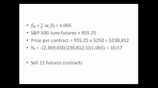 Stock Index Futures Hedge [upl. by Hnah]