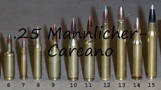 How to pronounce 25 MannlicherCarcano [upl. by Airekahs423]