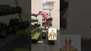 Espalda con mancuernas gym motivation gymmotivation rutina viralvideo [upl. by Haseefan]