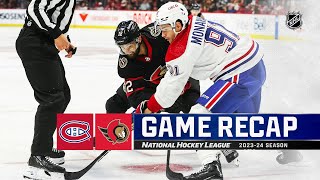 Canadiens  Senators 107  NHL Highlights 2023 [upl. by Ednihek]