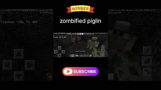 5 zombie pigman vs iron golem in Minecraft mobile [upl. by Etselec]