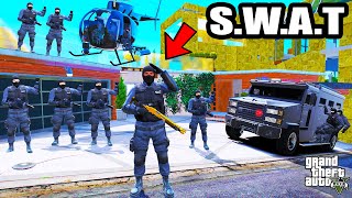 Franklin Upgrade His House To SWAT Headquarters In GTA 5  SHINCHAN and CHOP [upl. by Cherrita550]