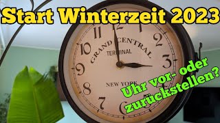 Zeitumstellung Uhr Vorstellen oder Zurückstellen Start Winterzeit 2023 [upl. by Ahtimat]