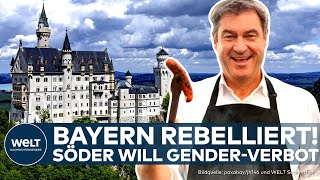 MARKUS SÖDER quotGesellschaft überzogenquot CSUBoss will GenderVerbot in Bayerns Schulen und Behörden [upl. by Benjie]