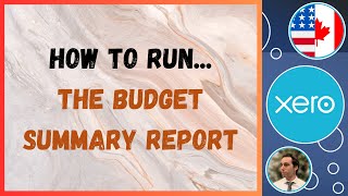 How to run the Budget Summary report in Xero 2024 Step By Step 4K [upl. by Tnomal]