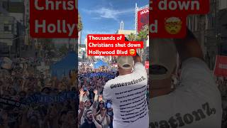 Thousands of Christians on Hollywood Blvd 🤯 revival jesus christians [upl. by Aicia485]