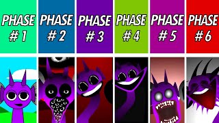 Phase 1 VS Phase 2 VS Phase 3 VS Phase 4 VS Phase 5 VS Phase 6 in Incredibox Sprunki [upl. by Notlem]