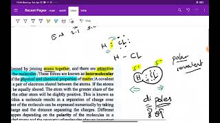 grade 12 Chemistry ch 1 14 intermolecular forces 1 [upl. by Howie]