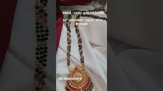 30 quot karimani chain with geru polish pendent booking to watsup 9535654359 [upl. by Jeralee]