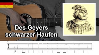 Des Geyers schwarzer Haufen  fingerstyle guitar TAB [upl. by Nierman107]