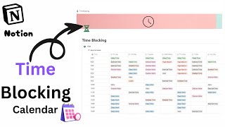 Notion Time Blocking Calendar  Free Download [upl. by Higgs]