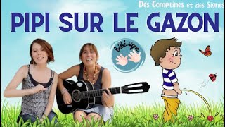 Pipi sur le gazon 🐞🦋 DES COMPTINES ET DES SIGNES 👏 Signes avec bébé 👏Chanson pour enfants 🎶 [upl. by Johnson65]