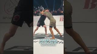 Wrestling vs Jiu Jitsu 🤯 bteamjiujitsu CJI [upl. by Winshell]