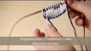 Doubleface stricken  verständlich erklärt  linke Maschen stricken [upl. by Trefor]