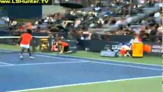 Funny Point Gael Monfils plays without racket [upl. by Sinnej]