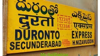 SECUNDERABAD TO HAZRAT NIZAMUDDIN DURONTO EXPRESS  FULL JOURNEY  BACK TO BACK OVERTAKES [upl. by Nirb]