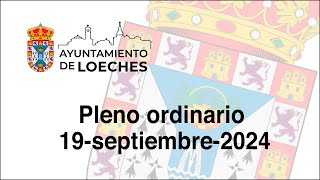 Pleno ordinario del 19 de septiembre de 2024 [upl. by Rednaeel]