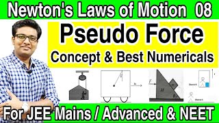 Non Inertial Frame of Reference and Pseudo Force  Pseudo Force  Numericals  Tricks  JEE  NEET [upl. by Aneled]