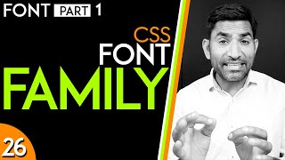 Font Property and Font Family in CSStutorial26 [upl. by Arissa]