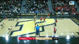 Nebraska vs Purdue  NCAA Womens Volleyball  Nov 27 2021 [upl. by Airotkciv501]