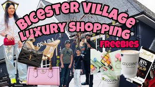 Bicester Village  Freebies  London Uk  Luxury Brands Shopping  Gucci Prada Dior CL Versace [upl. by Laura]