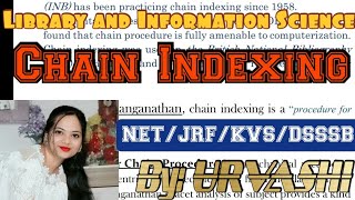 Chain Indexing  Rangnathan chain indexing [upl. by Ahseile]