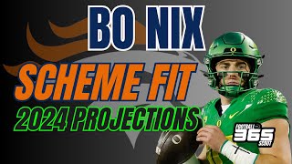 Bo Nix Denver Broncos Scheme Fit amp 2024 Projections  NFL Draft Analysis [upl. by Esinel606]