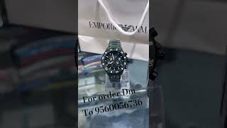 EMPORIO ARMANI WATCHES 100 ORIGINAL MRP 38K OUR PRICE PLEASE DM [upl. by Neille]