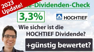 Hochtief Aktienanalyse 2023 Wie sicher ist die Dividende günstig bewertet [upl. by Attecnoc]